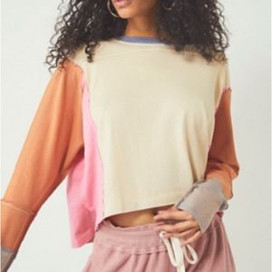 Free People Color block top size small